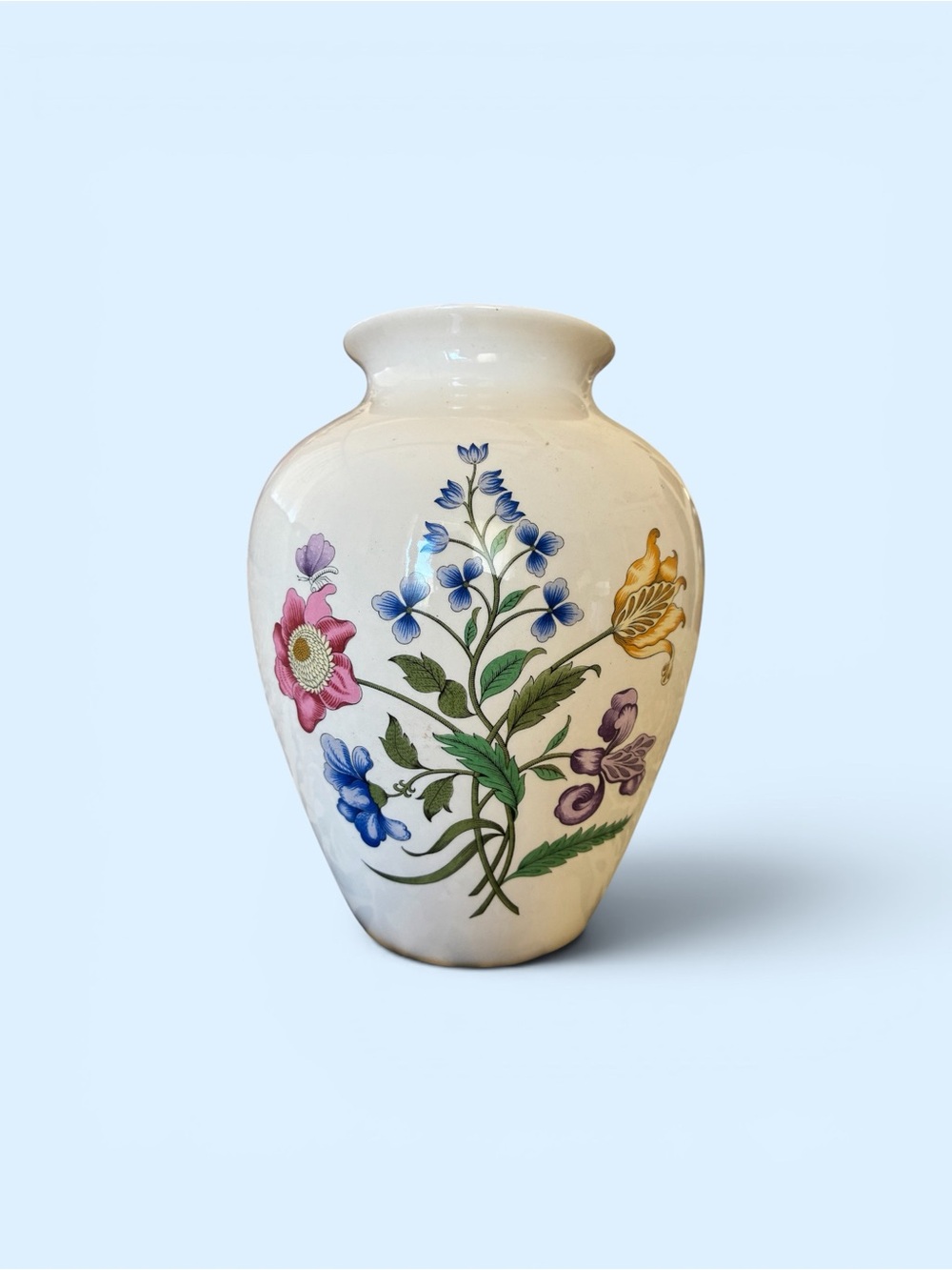 Vintage Spode Floral Porcelain Vase